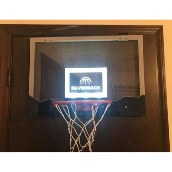 23" LED Light-Up Over the Door Mini Basketball Hoop Include Mini Basketball Hoop - Picture 2 of 3